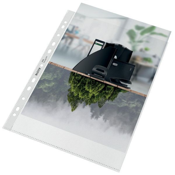 4002432394869 - Prospekthüllen Recycle 4791-10-03 A4 transparent genarbt oben offen 010mm 4002432394869 100 Stück