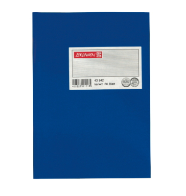 Notizbuch 1043942, farbig sortiert, A5, kariert, 70g, 60 Blatt / 120 Seiten