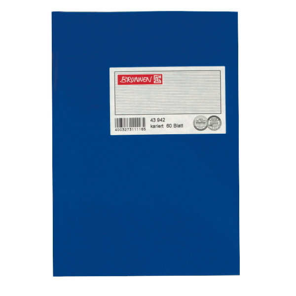 4003273111165 - Notizbuch 1043942 farbig sortiert A5 kariert 70g 60 Blatt   120 Seiten 4003273111165 Brunnen