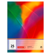 Schulheft 10-4432502, Lineatur 25 / liniert mit wei&szlig;em Rand / keine, A4, 80g, regenbogen, 32 Blatt / 64 Seiten
