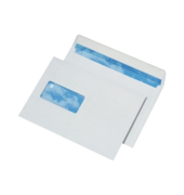Versandtaschen Nautilus 30007313, C5, mit Fenster, haftklebend, lange Seite offen, 80g, weiß