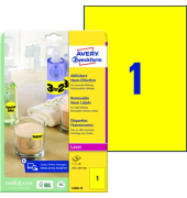 Etiket Zweckfo L6006-25, 210 x 297mm (LxB), neongel