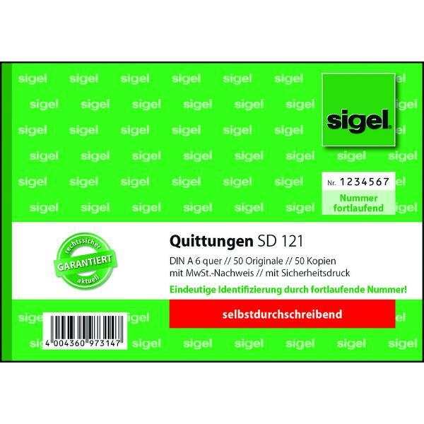 4004360973154 - Quittung mit MwSt-Nachweis mit Nummerierung A6q 2f sd 2x50Bl 4004360973154 5 Stück
