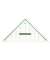 Geometriedreieck M+R 23320000, Hypotenuse 320mm, mit Griff, transparent