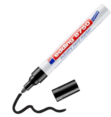 Lackmarker 4-8750001, Pack, schwarz, 2-4mm Rundspitze
