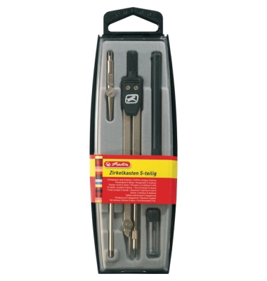 Zirkelkasten 8710303, 5 teilig, schwarz