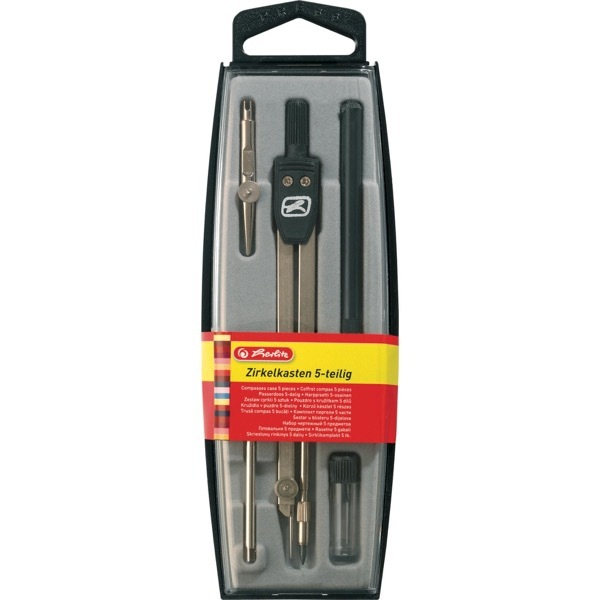 4008118710305 - Zirkelkasten 8710303 5 teilig schwarz 4008118710305 Herlitz