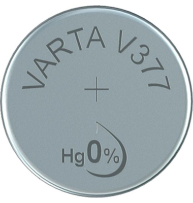 Knopfzelle, Silberoxid, SR66, V377, 1,55V, 27 mAh Knopfzelle, Silberoxid, SR66, V377, 1,55V, 27 mAh