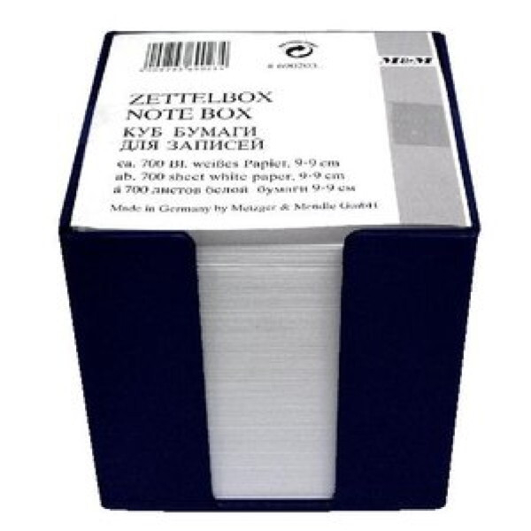 4009793400598 - Zettelbox 69020301 Metzger 105 x 105 x 90mm inkl 700 Notizzettel schwarz Kunststoff 4009793400598 Herlitz