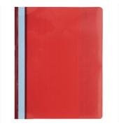 Schnellhefter Classic 439903B, A4+, rot, Polyvinylchlorid (PVC), 80g, Vorderdeckel transparent