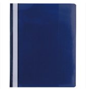 Schnellhefter 439907B, A4+, blau, Polyvinylchlorid (PVC), Vorderdeckel transparent
