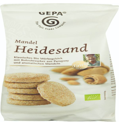 Bio Mandel-Heidesand Pl&auml;tzchen, 125g