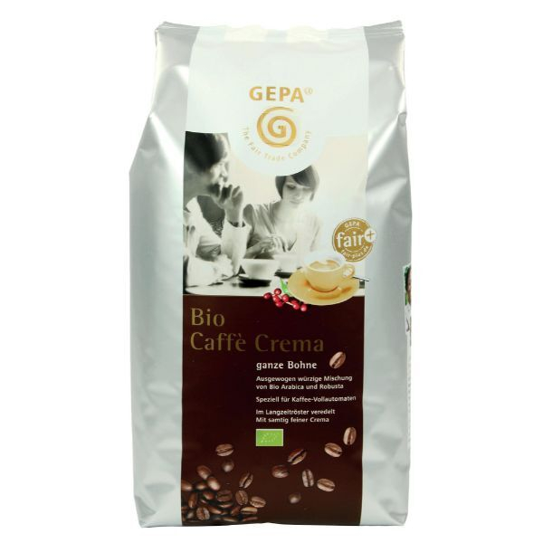 4013320117552 - Kaffee Caffe Crema 8900925 1kg ganze Bohnen im Beutel 4013320117552 Gepa