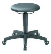 Hocker 20012847, schwarz, mit Rollen, höhenverstellbar, bis 120kg