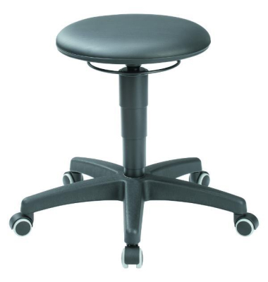 Hocker 20012847, schwarz, mit Rollen, höhenverstellbar, bis 120kg