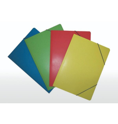 Eckspannmappe 51501000, A4 rot Karton 420g, f&uuml;r ca. 200 Blatt