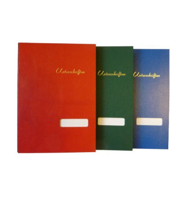 Unterschriftenmappe 620-BL, A4 20 F&auml;cher PVC-Folie blau