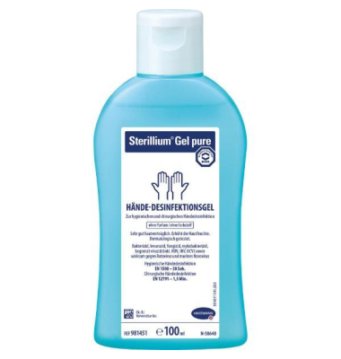 Gel pure 100 ml, 85% Ethanol, parfümmfrei