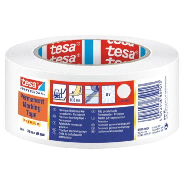 4042448859013 - tesa 4169-56-93 4169-56-93 Markierungsklebeband Weiß (L x B) 33 m x 50 mm 1 St