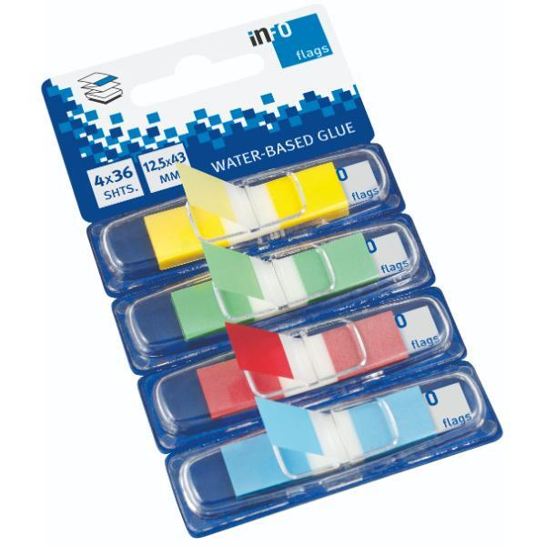 UPM Raflatac Haftmarker 7727-82, 12,5x43mm, rot/grün/gelb/blau, ohne, Z-Notes, rechteckig 4044355773024 info 4 Stück