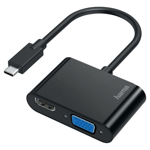 4047443437143 - 00200313 USB-C®   HDMI   VGA Adapter [1x USB-C® Stecker - 1x VGA-Buchse HDMI-Buchse] Schwarz