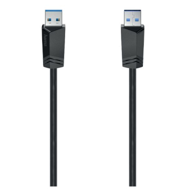 USB 3.0 Kabel A-A, 1.5m, 5Gbits, Schwarz,