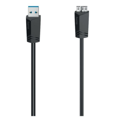 Micro-USB-3 0-Kabel, 0 75m, schwarz, 5 Gbits Datenübertragu