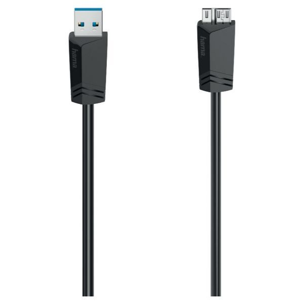 Hama Micro-USB-3 0-Kabel, 0 75m, schwarz, 5 Gbits Datenübertragu 4047443443816 Hama
