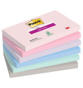 Haftnotizen 7100259202, 76x127mm, farbig sortiert (pink/rose/blau/gr&uuml;n/grau), rechteckig