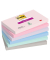 Haftnotizen 7100259202, 76x127mm, farbig sortiert (pink/rose/blau/gr&uuml;n/grau), rechteckig