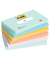 Haftnotizen 7100259082, 76x127mm, farbig sortiert (mintgr&uuml;n/aqua/gelb/orange/pink), rechteckig