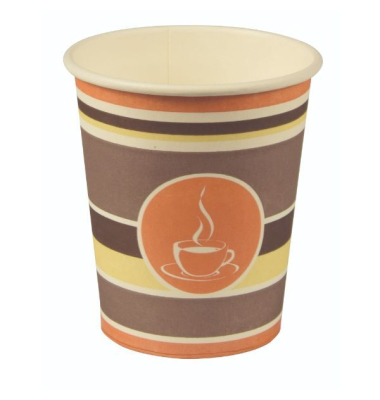 Becher to go, Pappe, beschichtet, 200 ml, 8 x 9,2 cm, bunt