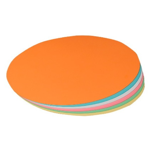 4260312670360 - Moderationskarten M304-99 Ø  22x37cm oval 130g farbig sortiert  4260312670360 100 Stück