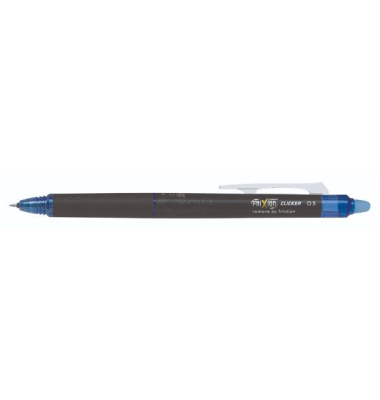Tintenroller FriXion Point Clicker, 2278003, schwarz (Schreibfarbe: blau), 0,25mm, Druckmechanik, nachf&uuml;llbar
