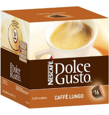 Kaffeekapseln Dolce Gusto Caffee Lungo 005219842E, 16 St&uuml;ck, Kapseln im Portionskarton