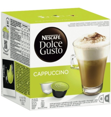 Kaffeekapseln Dolce Gusto Cappuccino 259106, 16 St&uuml;ck, Kapseln im Portionskarton