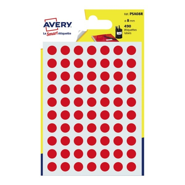 5014702026300 - Markierungspunkte Zweckform PSA08R Ø 8mm rot 5014702026300 Zweckform 490 Stück