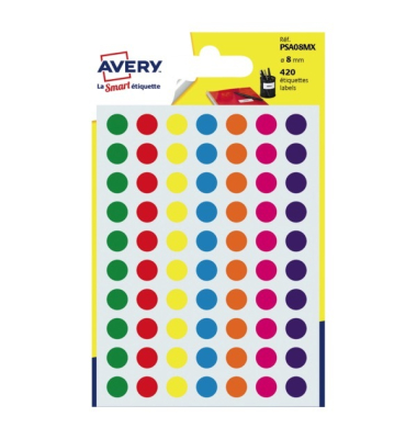 Markierungspunkte PSA08MX, farbig sortiert, &Oslash; 8mm