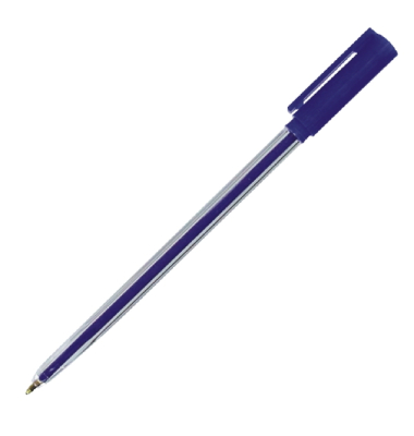 Kugelschreiber Pen Einweg Kappe Strichstärke 0.7mm blau