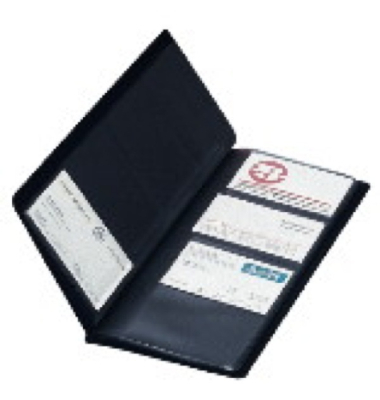 Visitenkarten für 96 Visitenkarten 256 x 124 x 10mm, schwarz Visitenkartenalbum