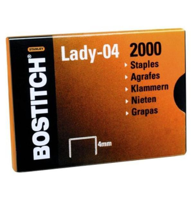 Heftklammern Lady-04, Stahldraht verzinkt, Lady 04
