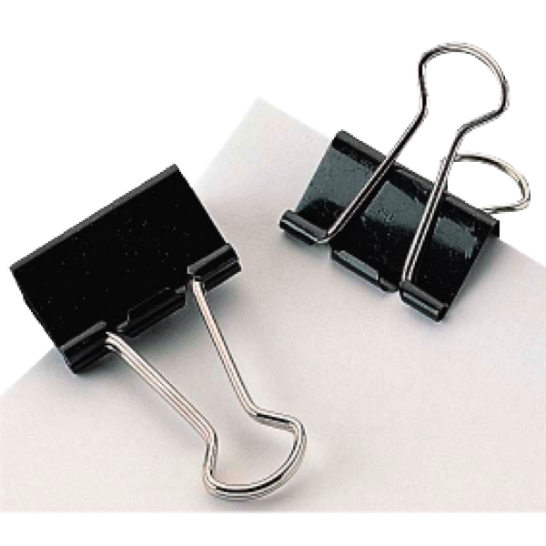 Alpedia Briefklemmer, Stahl, B: 32 mm, Klemmweite: 13 mm, schwarz 3662168045049 Alpedia 12 Stück