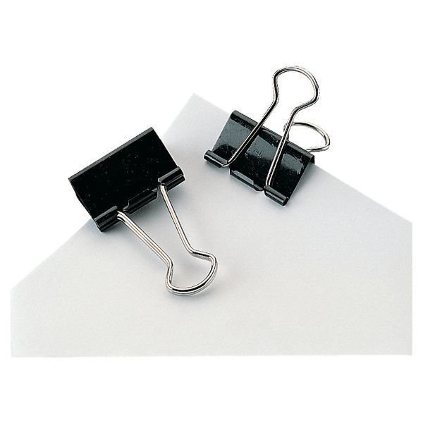 Alpedia Briefklemmer, Stahl, B: 51 mm, Klemmweite: 26 mm, schwarz 3662168045056 Alpedia 12 Stück