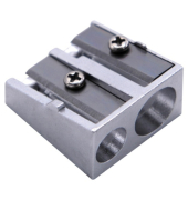 Spitzer, Metall, Blockform, 2fach, Stift-Ø: 8  11 mm, silber