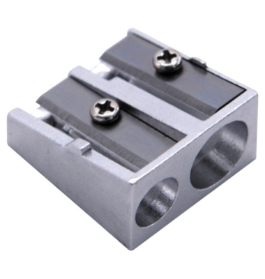 Spitzer, Metall, Blockform, 2fach, Stift-Ø: 8  11 mm, silber