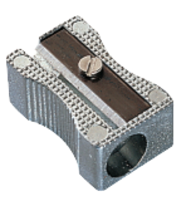 Spitzer, Metall, Blockform, 1fach, Stift-Ø: 8 mm, silber Spitzer, Metall, Blockform, 1fach, Stift-Ø: 8 mm, silber