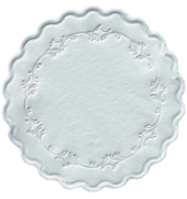 Untersetzer 165730, Größe: 9cm, 8-lagig, weiß