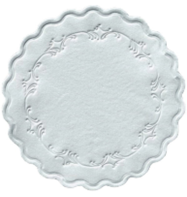 Untersetzer 165730, Größe: 9cm, 8-lagig, weiß