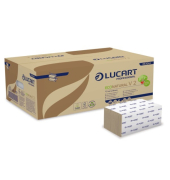 Falthandt&uuml;cher Eco Natural V 2 863044, 21x21cm, 2-lagig, Zickzack (V-Falz), natur, recycelten Fiberpack-Fasern 