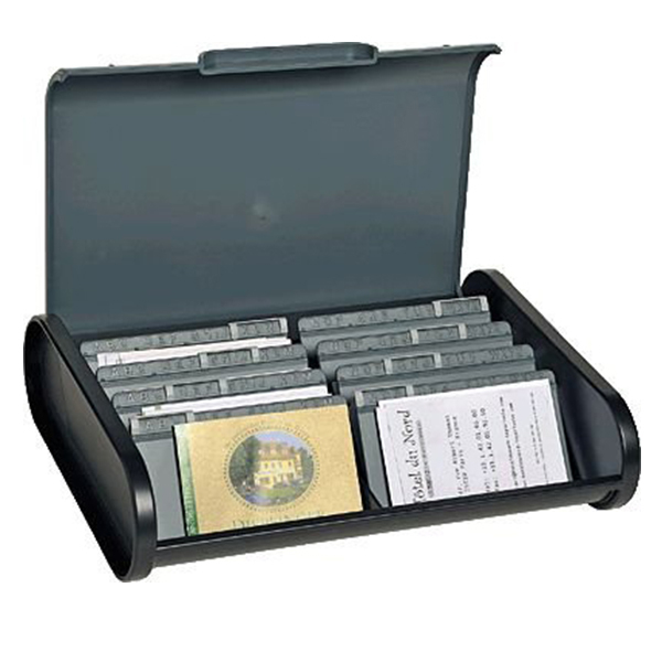Exacompta Visitenk 68114D, für 400 Karten, 8-teiliges Register, swzgr 9002493090828 EXACOMPTA